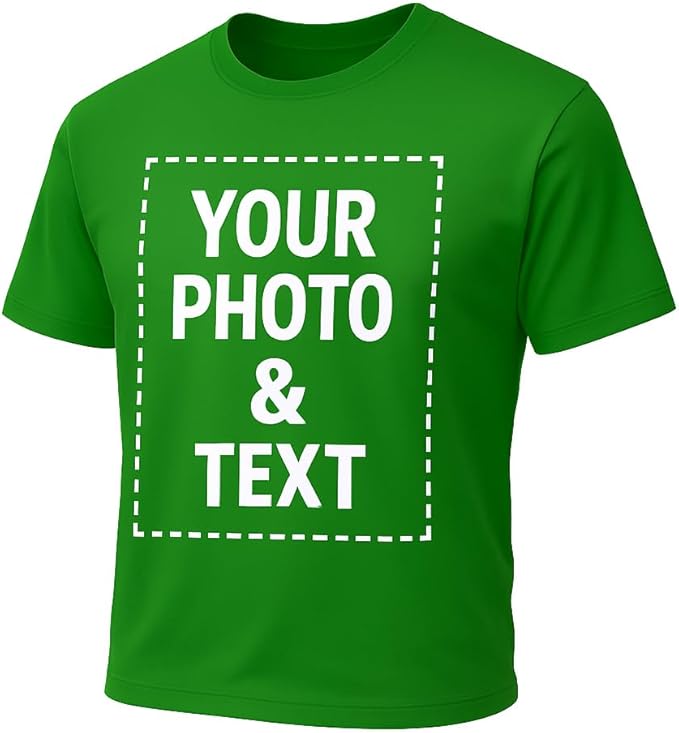 51eoFgkrz5L._AC_SX679_ Custom T-Shirt – Upload Photo & Add Text | Personalized Tee for Men & Women | Front & Back Print | 100% Cotton | Gift for Birthdays, Couples, Family & Business(Bundle of 10 products) - Image 1