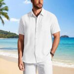 COOFANDY MEN’S TEXTURED BUTTON DOWN SUMMER SHIRT (bundle of 10 Products)