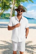COOFANDY MEN’S TEXTURED BUTTON DOWN SUMMER SHIRT (bundle of 10 Products) - Image 2