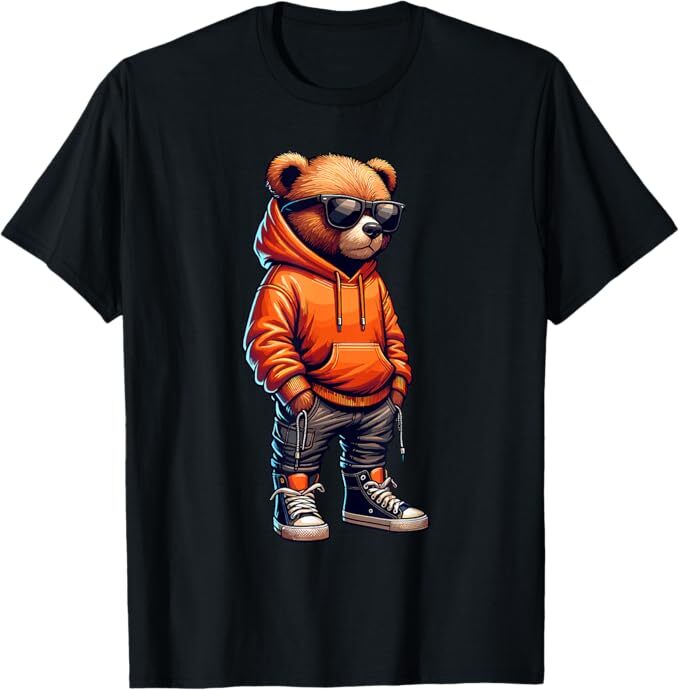 product-9-image-1 Graphic Teddy Bear Hip Hop Streetwear T-Shirt | Colorful Urban Graffiti Style Tee | Unisex Short Sleeve Cotton Casual Top for Men, Women & Youth | Street Fashion Aesthetic Tee(Bundle of 5 Products) - Image 1